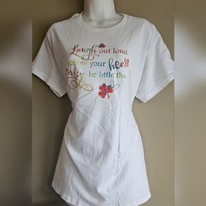 Colorful Graphic White Tee